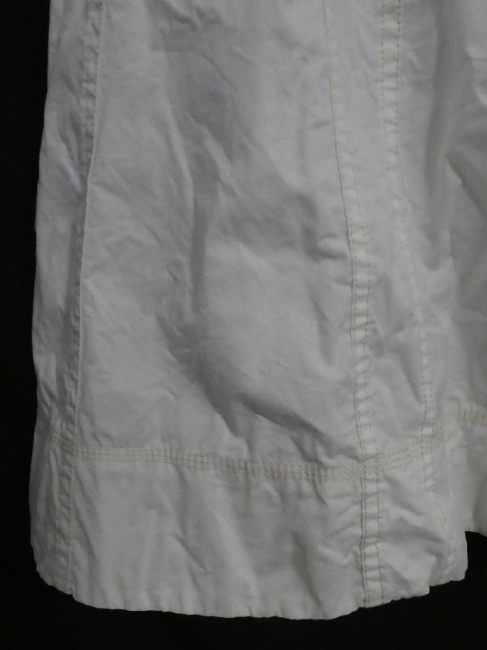 CONTEMPORAINE By SIMONS White Cotton A-Line Skirt with Braided Belt - Size 12 - Picture 13 of 15